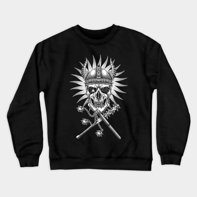 Knight Skull Crewneck Sweatshirt by thesacredeyes